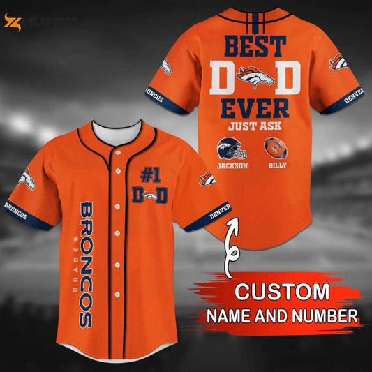 Denver Broncos Personalized Baseball Jersey Gift For Men Women - lylyprint.com
