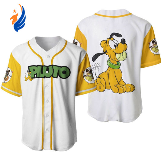Disney Pluto Dog Mickey Mouse Baseball Jersey - Perfect Gift for Disney Lovers Limited Edition Jersey - Bafud