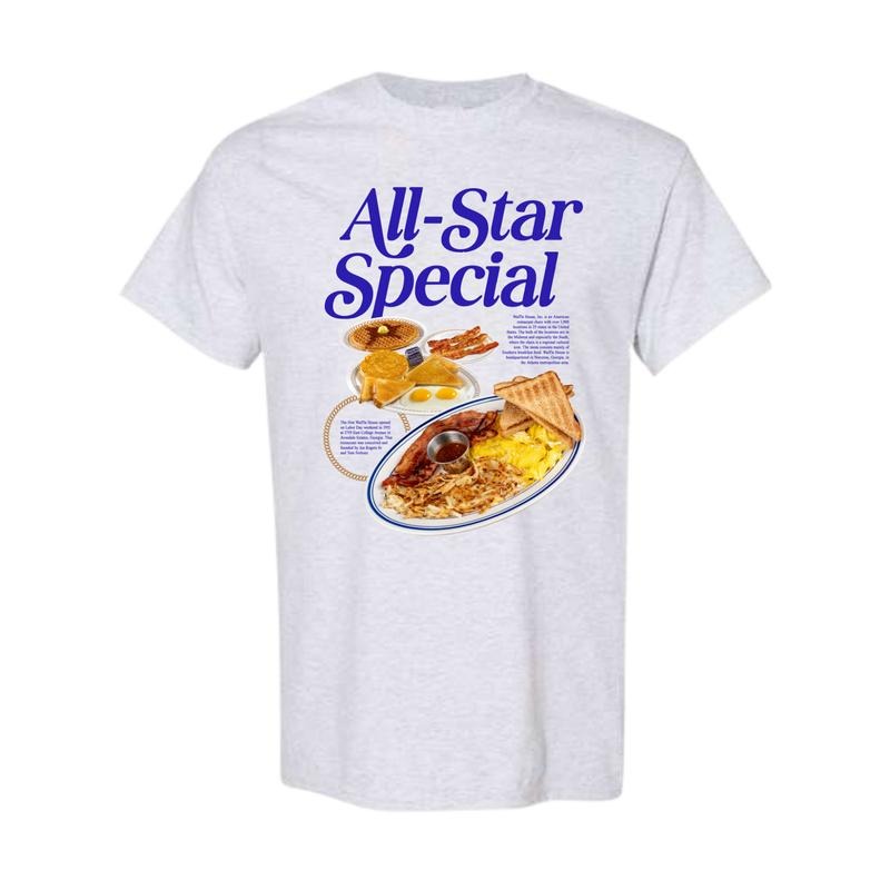 ll-Star Breakfast Unisex Tee Shirt Sweatshirts Hoodie - Full Size Full Color, Full Color, Full Size Classic Cotton