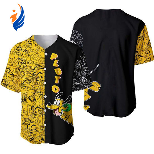 Disney Mickey Mouse Pluto Baseball Jersey: Perfect Gift for Disney Lovers - Bafud