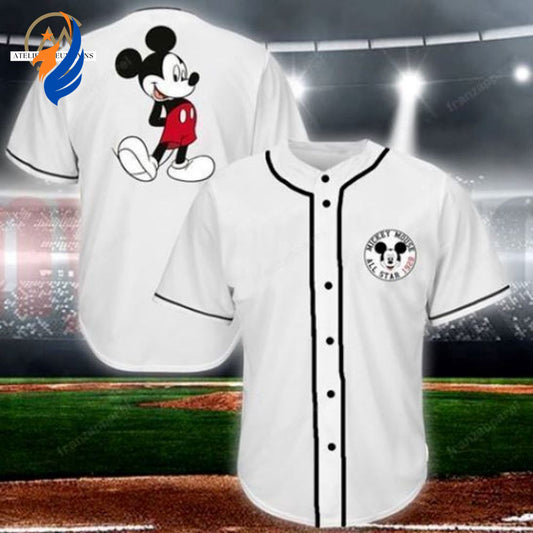 Mickey Mouse All Star Baseball Jersey Shirt - Disney Trip 2023 - Family Vacation Shirt - Bafud