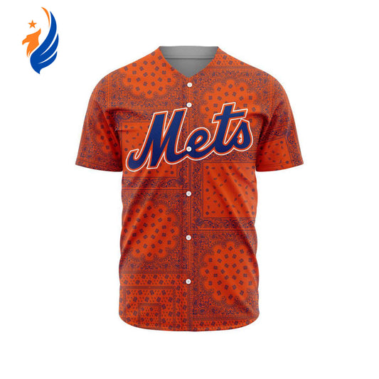 MLB New York Mets Special Paisley Design Baseball Jersey Gift for Men Women - Bafud