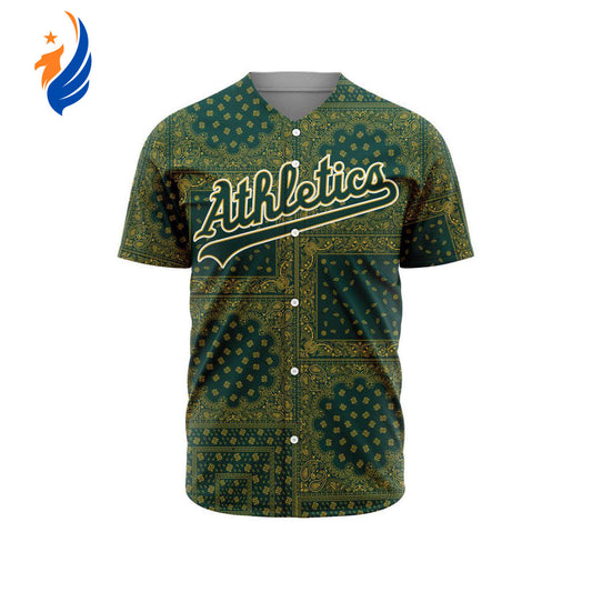 MLB Oakland Athletics Special Paisley Design Baseball Jersey Gift for Men Women - Bafud