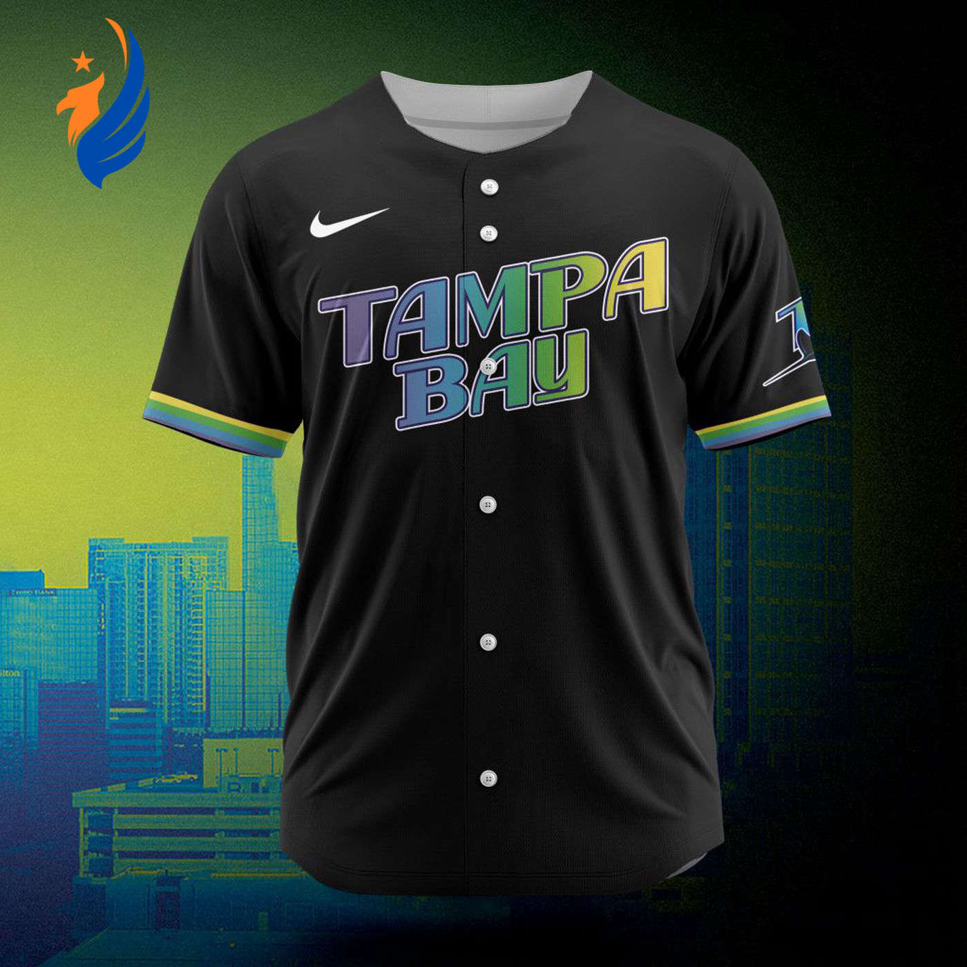 MLB Tampa Bay Rays Personalized City Connect Concept Design Baseball Jersey Gift for Men Women - Bafud