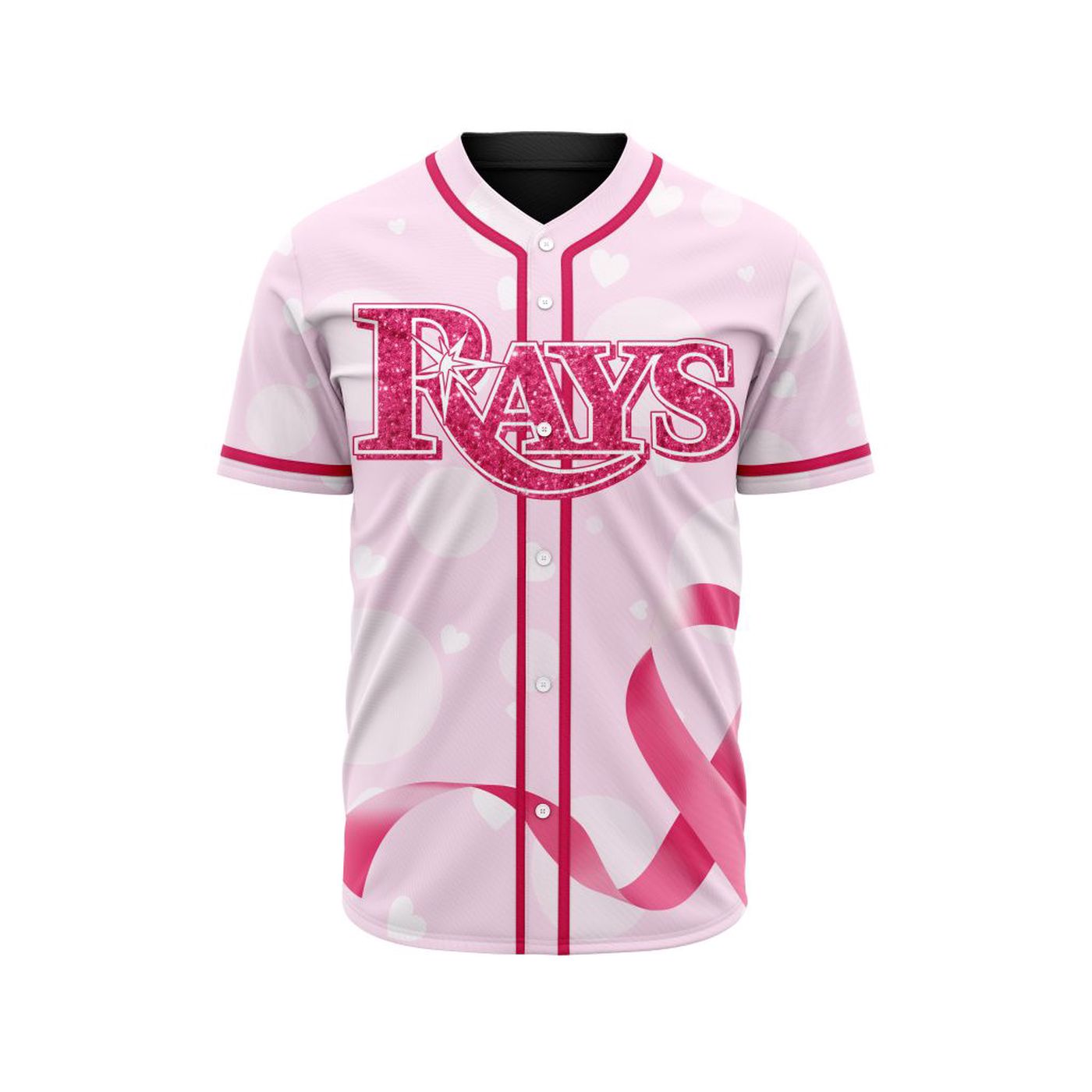 MLB Tampa Bay Rays Special Pink Design Fight Breast Cancer Baseball Jersey Gift for Men Women - Bafud