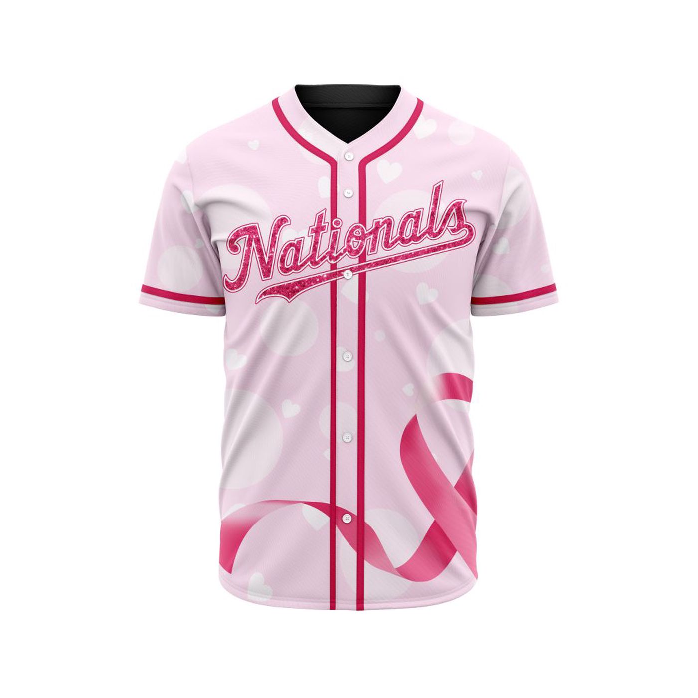 MLB Washington Nationals Special Pink Design Fight Breast Cancer Baseball Jersey Gift for Men Women - Bafud