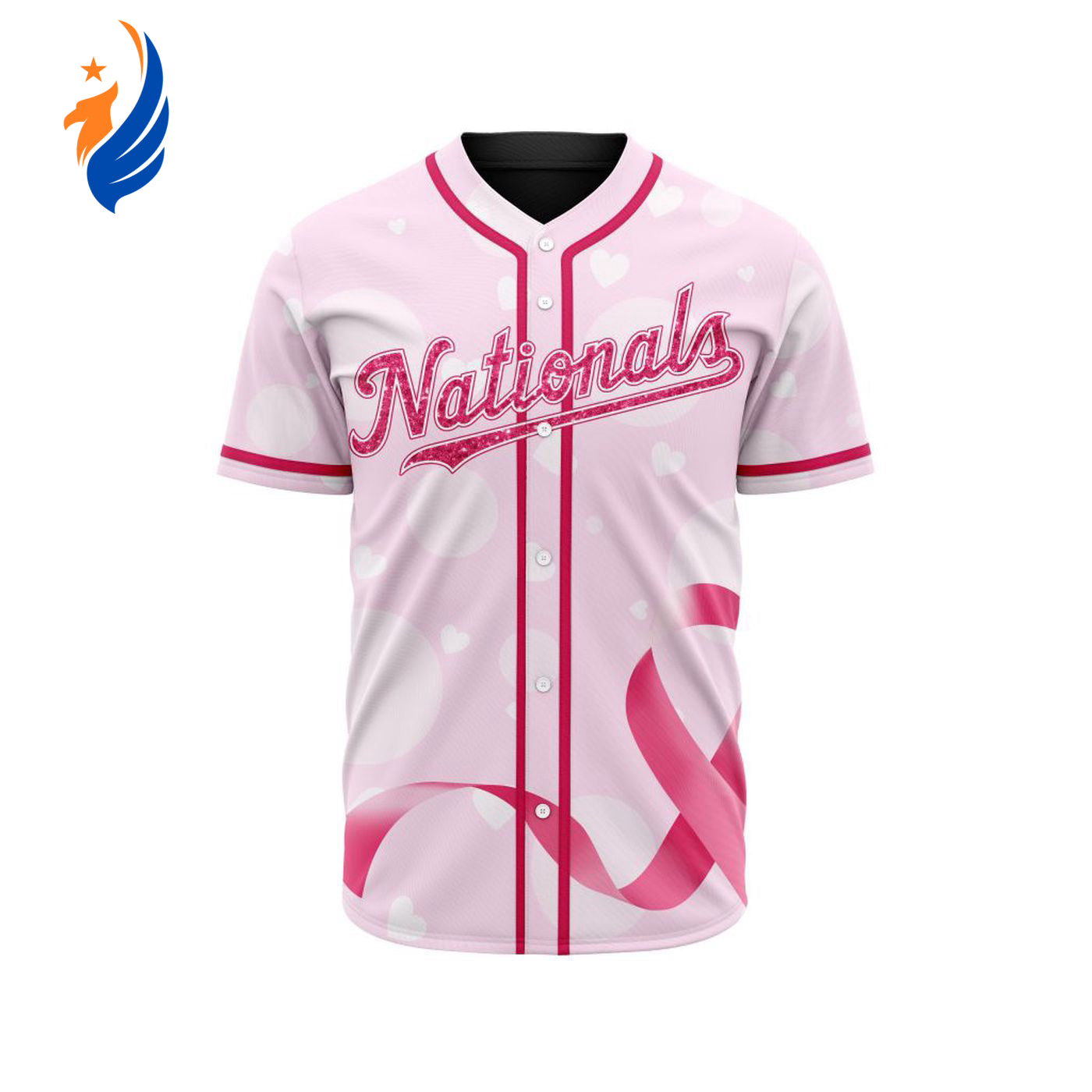 MLB Washington Nationals Special Pink Design Fight Breast Cancer Baseball Jersey Gift for Men Women - Bafud