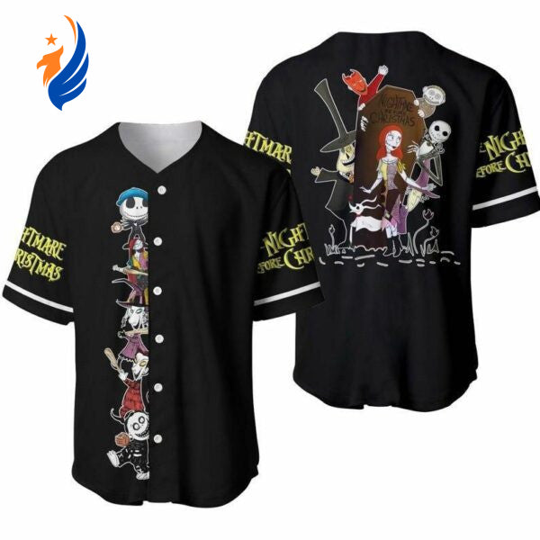 Nightmare Before Christmas Mickey and Friends Baseball Jersey - Perfect Gift for Fan Limited Edition Design - Bafud