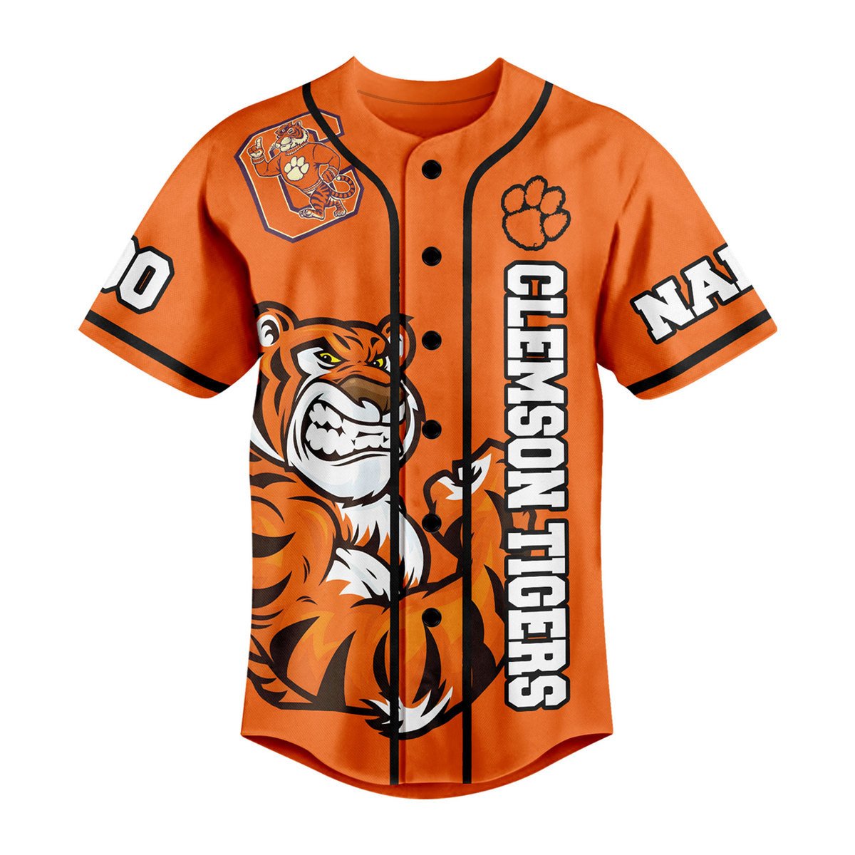 Orange Color Clemson Tigers Sport Custom Baseball Jersey