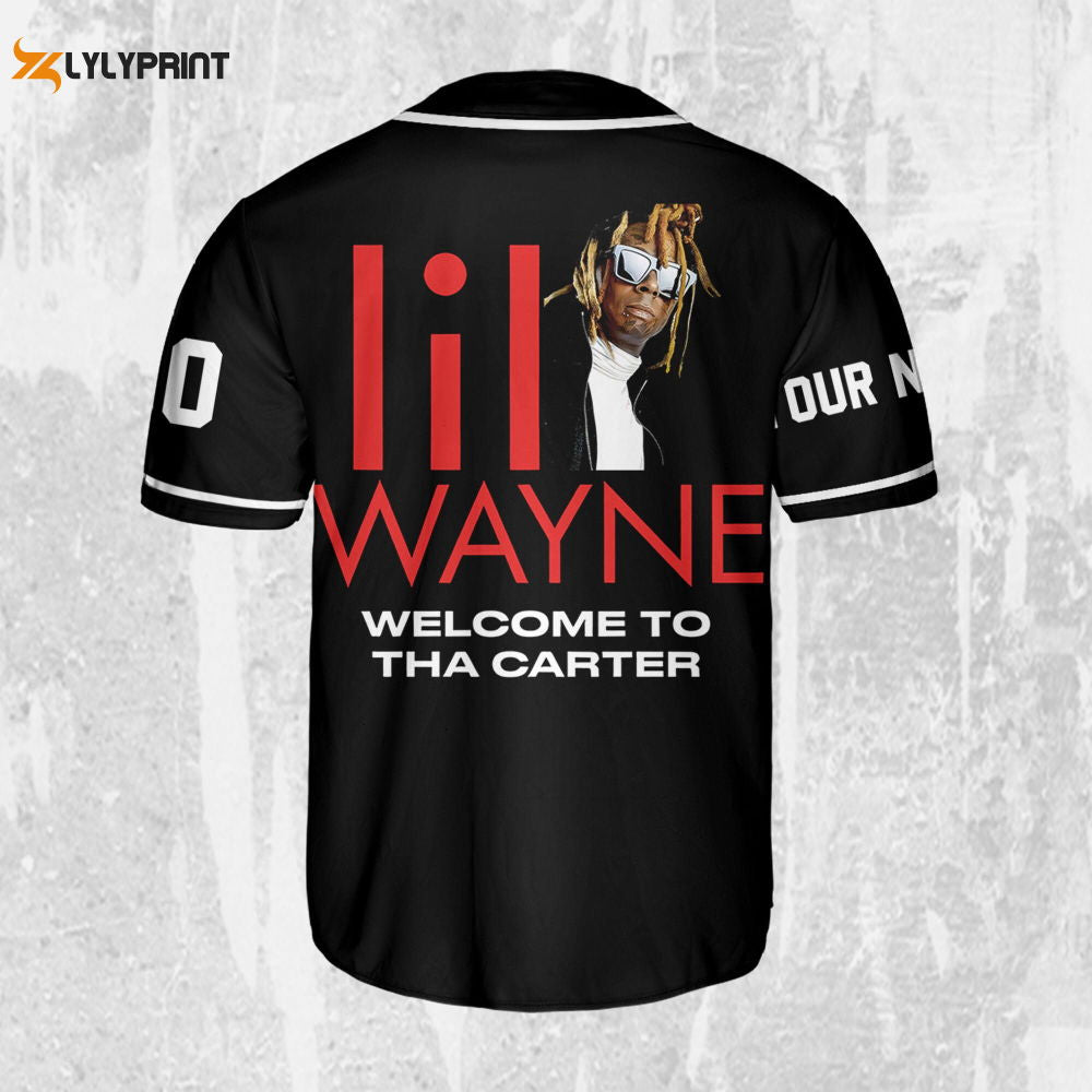 Personalize Lil Wayne Welcome To Tha Carter Black And Red Jersey, Custom Baseball Jersey - lylyprint.com
