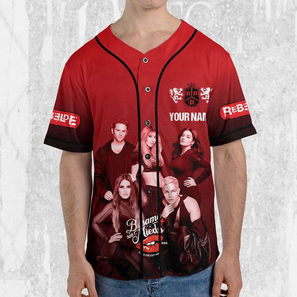Personalize Rebelde Band Tour 2023 Jersey, RBD Baseball Jersey For Men Women - lylyprint.com