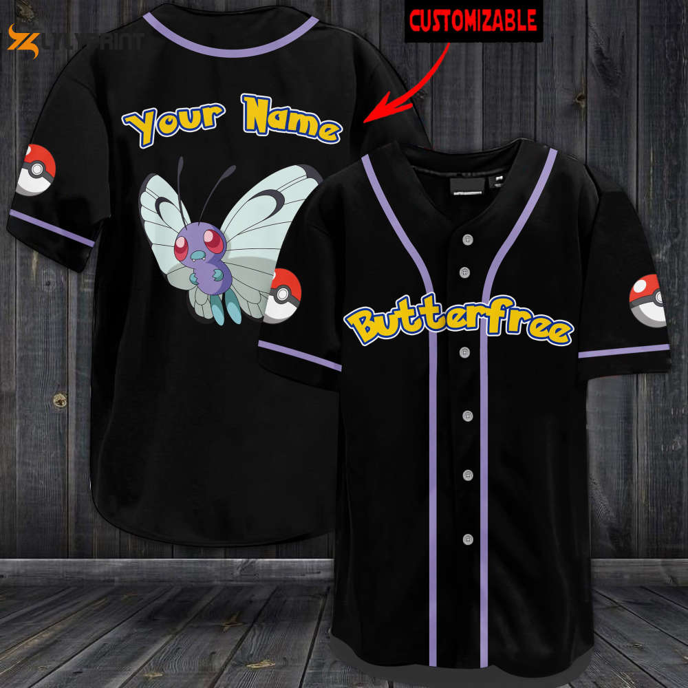Personalized Butterfree Baseball Jersey - lylyprint.com