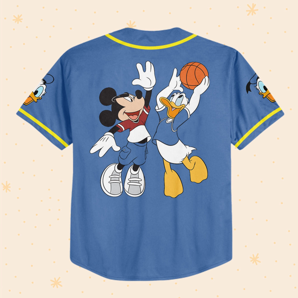 Custom Donald and Mickey Basketball ll Baseball Jersey – Personalized Sports Apparel - Bafud