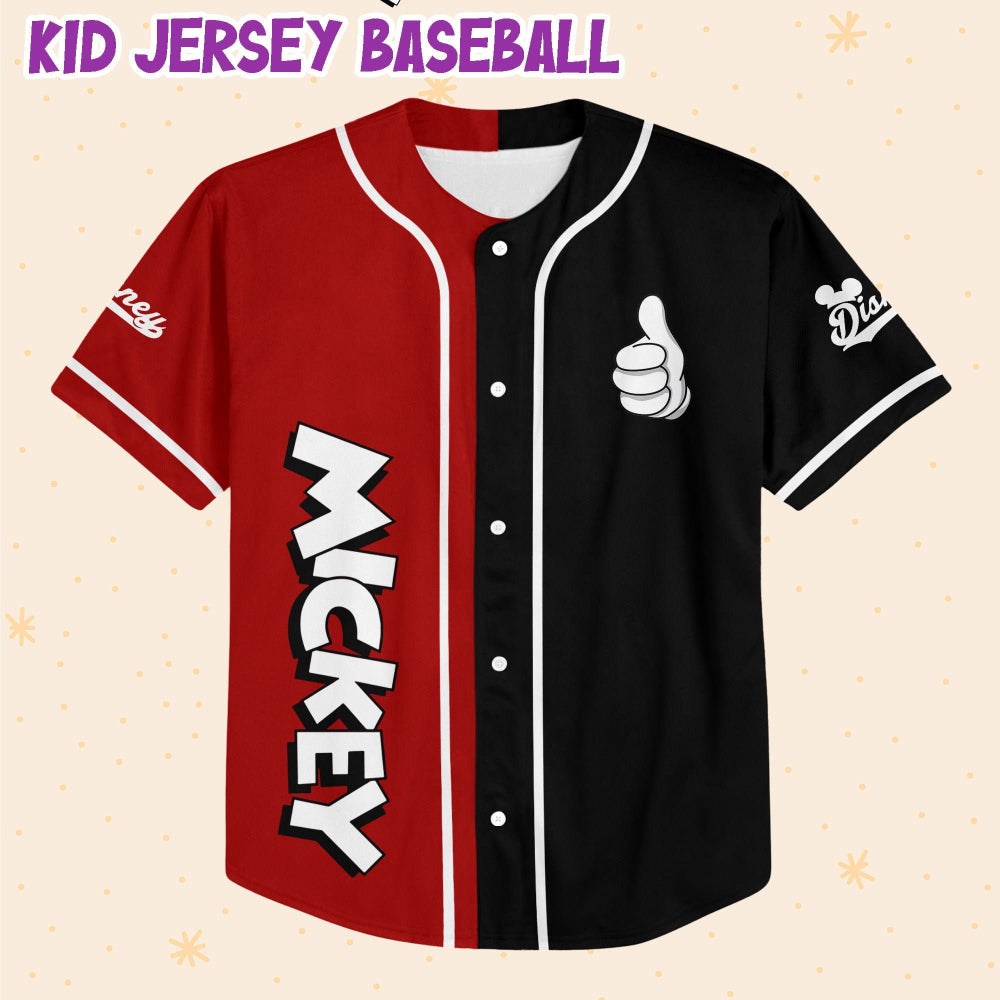 Custom Mickey Baseball Jersey - Personalized Disney Sports Apparel - Bafud