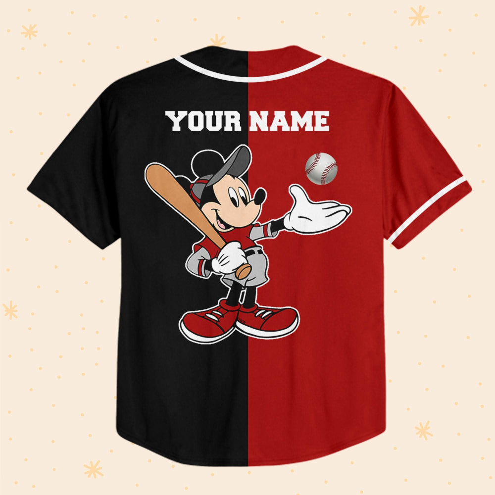 Custom Mickey Baseball Jersey - Personalized Disney Sports Apparel - Bafud