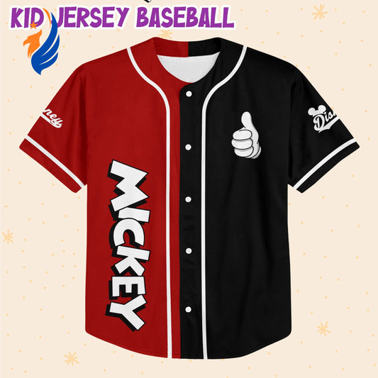 Custom Mickey Baseball Jersey - Personalized Disney Sports Apparel - Bafud