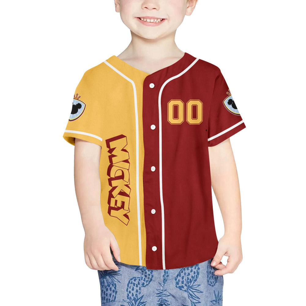 Custom Mickey Rugby Baseball Jersey - Personalized Disney Sports Gear - Bafud