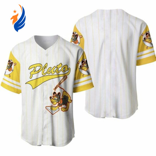Disney Pluto Baseball Jersey: Mickey and Friends Baseball Player Shop Now! - Bafud