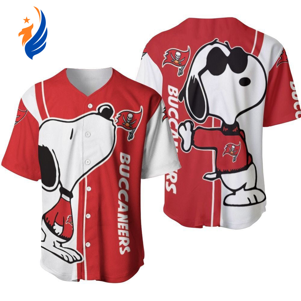 Tampa Bay Buccaneers snoopy lover Printed Baseball Jersey - Gift for Men Women- Gift for Women Men - Bafud