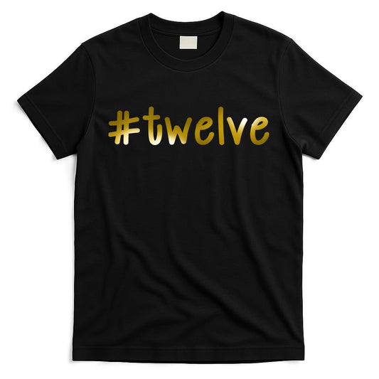 #Twelve 12th Birthday Gold Logo T-Shirt