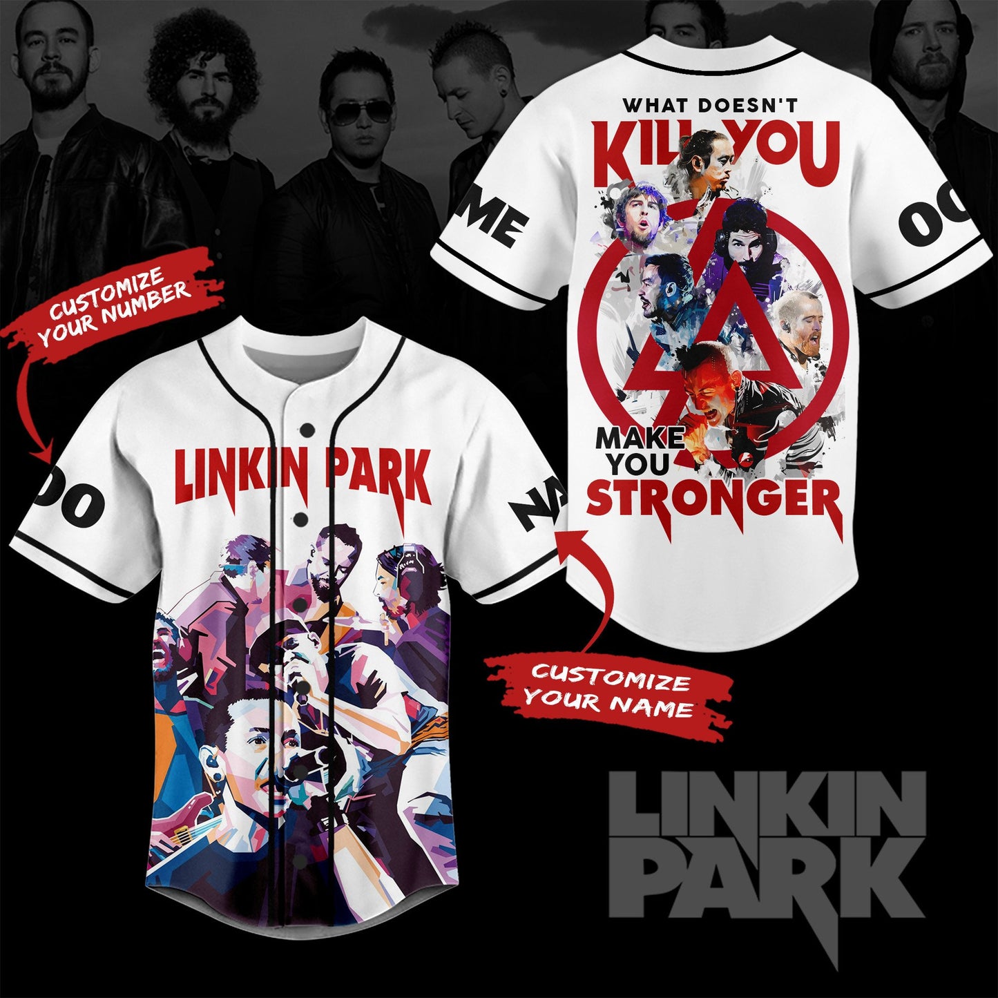 Unique Cool Design Linkin Park Music Baseball Jersey