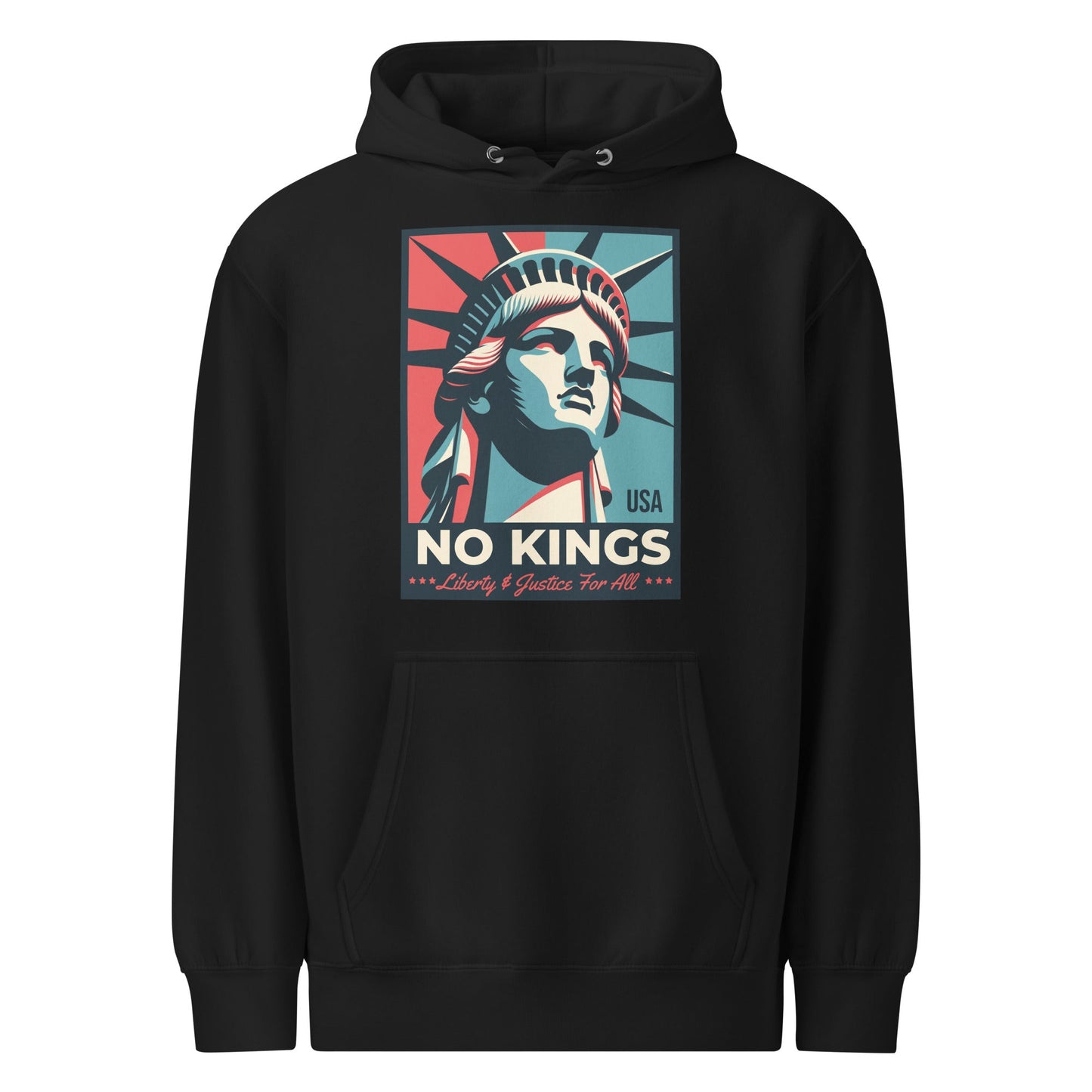 No Kings - Liberty and Justice For All Premium Hoodie