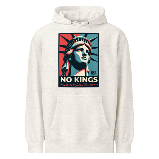 No Kings - Liberty and Justice For All Premium Hoodie