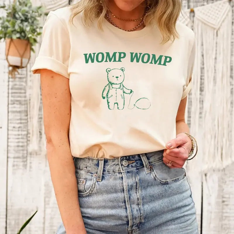 womp womp mr comer shirt, Funny T Shirt, Sweatshirt, Cartoon Meme Top, Vintage Cartoon Hoodie, Unisex T-Shirt Womenswear Underwear Lady Comfort Lady Comfort Streetwear Summer Crewneck Fitted Casual Round Neck